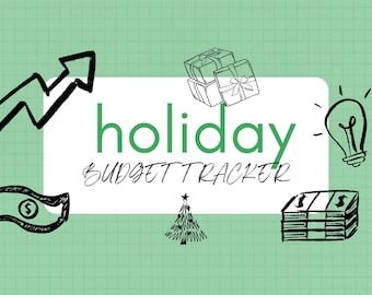 Holiday Budget + Gift Tracker | Christmas Planner Spreadsheet | Google Sheets Spending Tracker