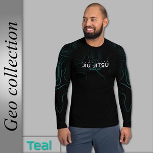 Rashguard heren - BJJ - Jiu Jitsu - BJJ-logo optioneel - Beyond Pain - Geo-collectie - personalisatie beschikbaar.