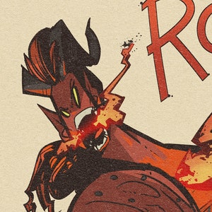 Roar! - Karlach - Retro Styled Poster