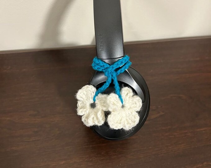 Crochet Headphone Flower Accessory