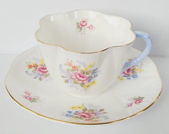 SHELLEY ヴィンテージ ティーカップ ピンク オーキッド イギリス製