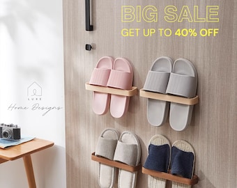 Premium Slipper Rack, Sandals Hanger and Holder, Wooden Slipper Shelf, Shoes Storage, Home Organizer, Minimalism