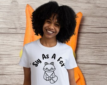 T-shirt personnalisé amusant rusé comme un renard - libérez le renard qui sommeille en vous - pour homme, femme, enfant, haut unisexe - chemise restez rusée et élégante - génie comique