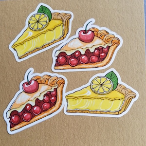 Torta! Adesivos, Tortas de Cereja e Limão - 4 Adesivos