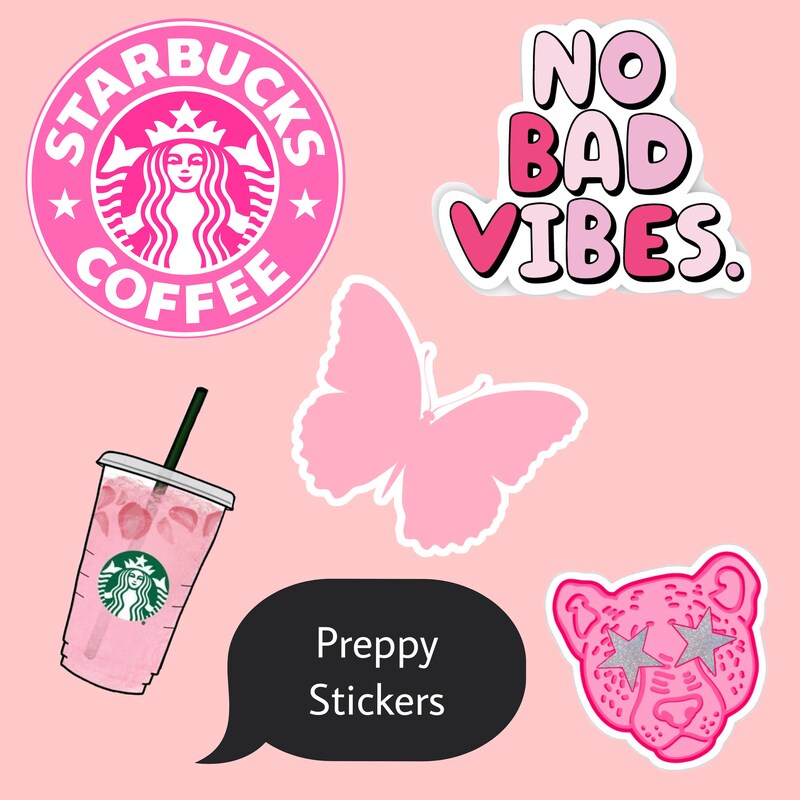 Preppy Printable Stickers Etsy