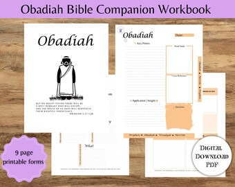 Obadja Digitale Bijbel | Pastoorwerkboek | Bijbelleraren | Tora-leraren | Schriftendagboek | Bijbel Kladblok | Studentennotitieboekje | 8,5X11