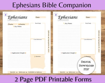 Hojas de trabajo digitales de Efesios, Maestros de la Biblia, Maestros de la Torá, Diario de las Escrituras, Bloc de notas de la Biblia, Cuaderno de estudiantes, 8.5X11, Hoja de raíces hebreas