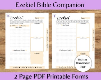 Hojas de trabajo digitales de Ezequiel, Pastor, Maestros de la Biblia, Maestros de la Torá, Diario de las Escrituras, Bloc de notas de la Biblia, Cuaderno de estudiantes, 8.5X11, Hoja de raíces hebreas