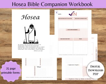 Hosea Digitale Bijbel | Pastoorwerkboek | Bijbelleraren | Tora-leraren | Schriftendagboek | Bijbel Kladblok | Studentennotitieboekje | 8,5X11