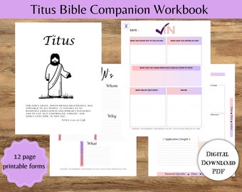 Titus Digitale Bijbel| Pastoorwerkboek | Bijbelleraren | Tora-leraren | Schriftendagboek | Bijbel Kladblok | Studentennotitieboekje | 8,5X11
