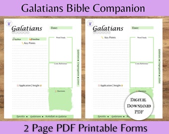 Hojas de trabajo digitales de Gálatas, Maestros de la Biblia, Maestros de la Torá, Diario de las Escrituras, Bloc de notas de la Biblia, Cuaderno de estudiantes, 8.5X11, Hoja de raíces hebreas