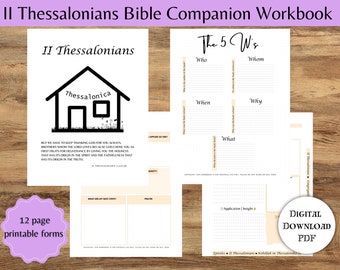 II Thessalonicenzen Digitale Bijbel| Pastorwerkboek | Bijbelleraren | Torah-leraren | Schriftdagboek | Bijbelkladblok | Studentennotitieboekje | 8,5X11
