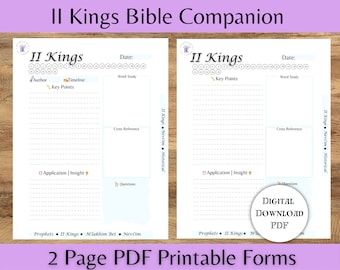Hojas de trabajo digitales de II Reyes, Maestros de la Biblia, Maestros de la Torá, Diario de las Escrituras, Pastor, Bloc de notas de la Biblia, Cuaderno de estudiantes, 8.5X11, Hoja de raíces hebreas