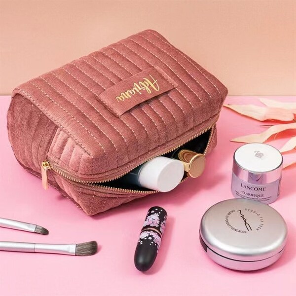 Custom makeup bag women etsy