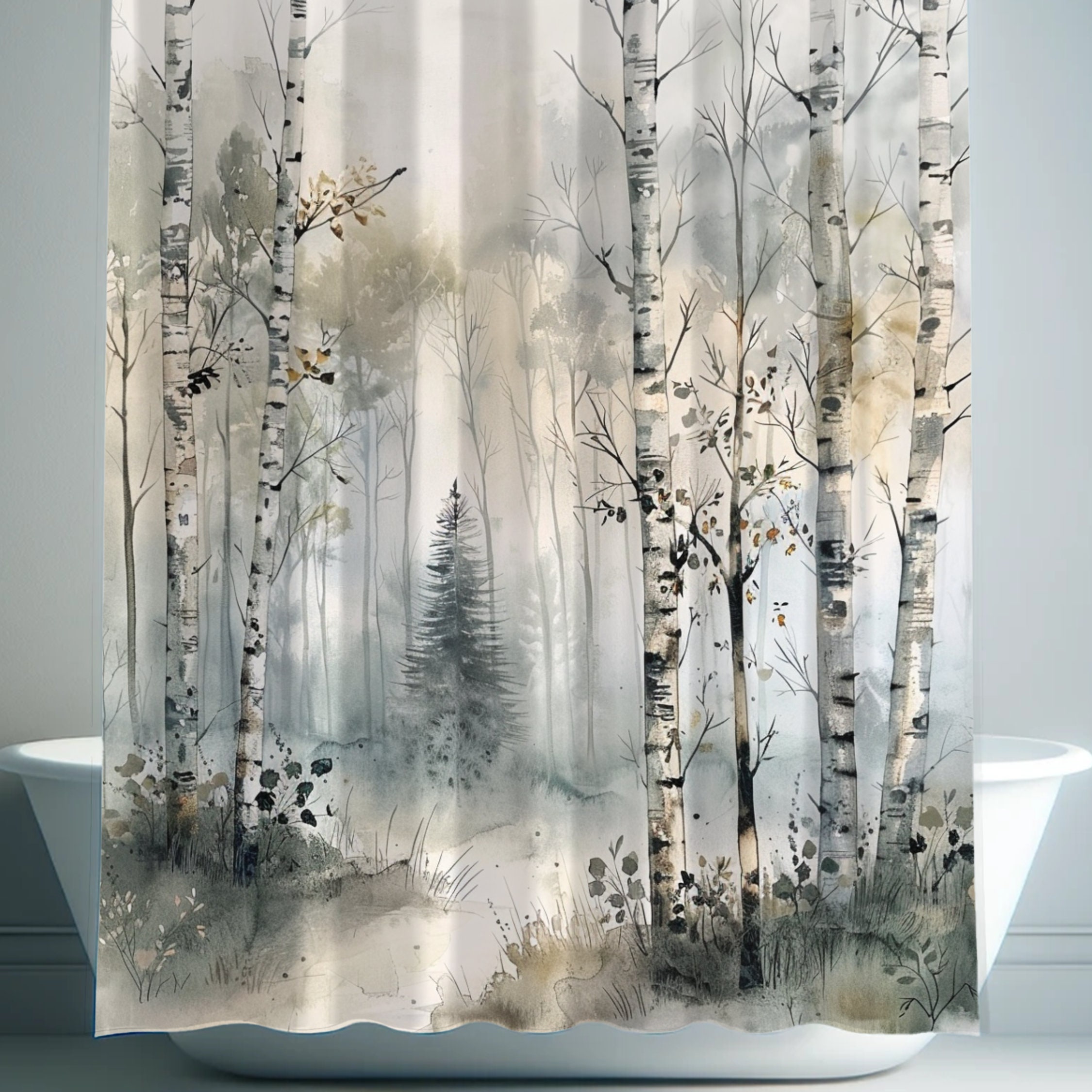 Birch Tree Shower Curtain