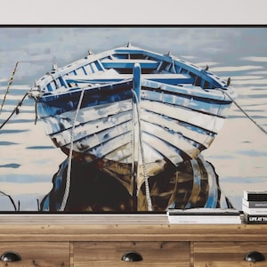 Rustic Wooden Boat Art - Relaxing Boat Artwork Print for Rustic Coastal Decor, Perfect for Beach House or Lake House Decor