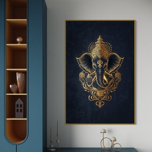 Lord Ganesha Wall Art - Lord of Good Luck, South Asian Art, Elegant Indian Art Print