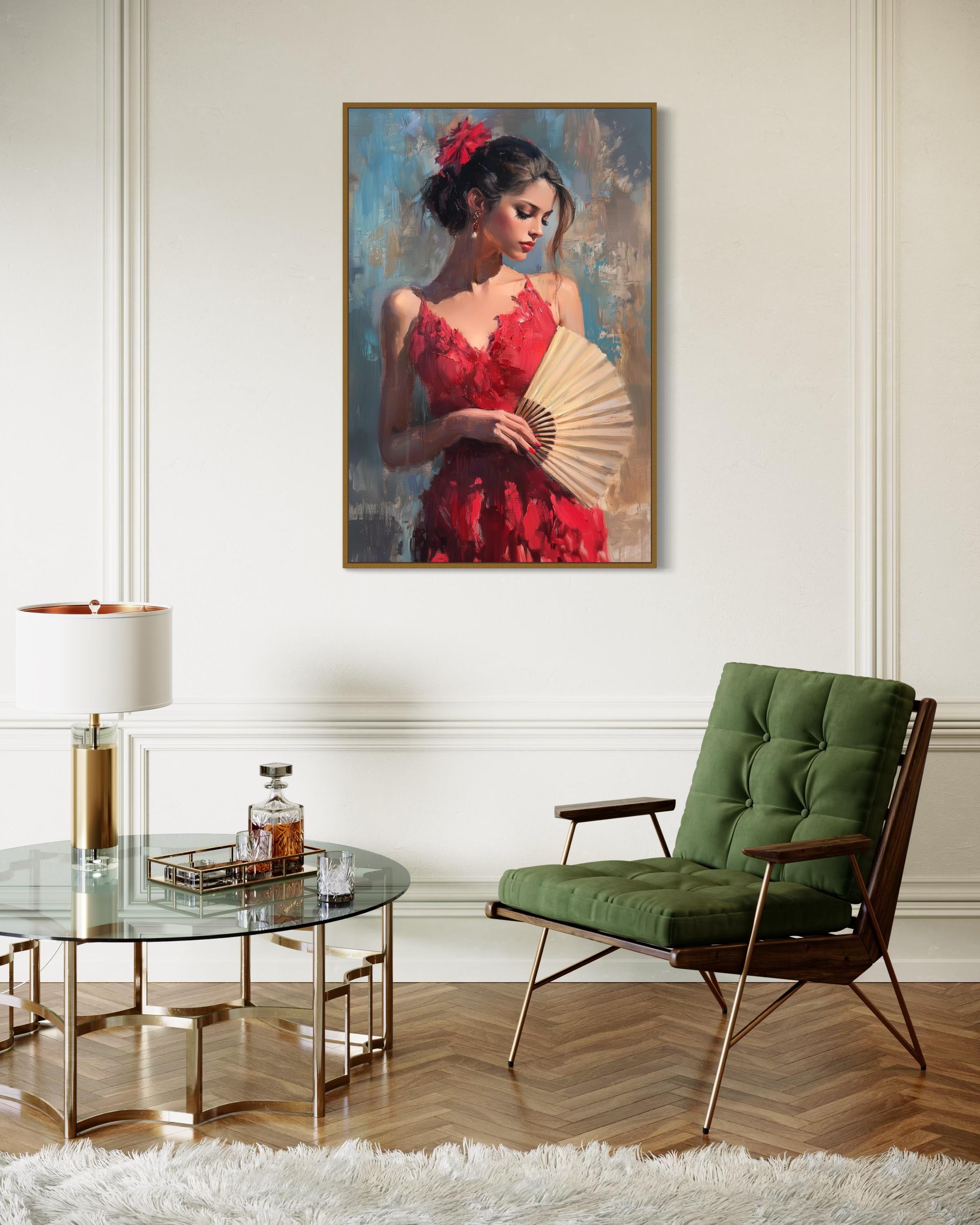 Flamenco Woman in Red Dress Art Print  Elegant Spanish Lady Painting  PRINT, Passionate Dance Wall Art - Etsy