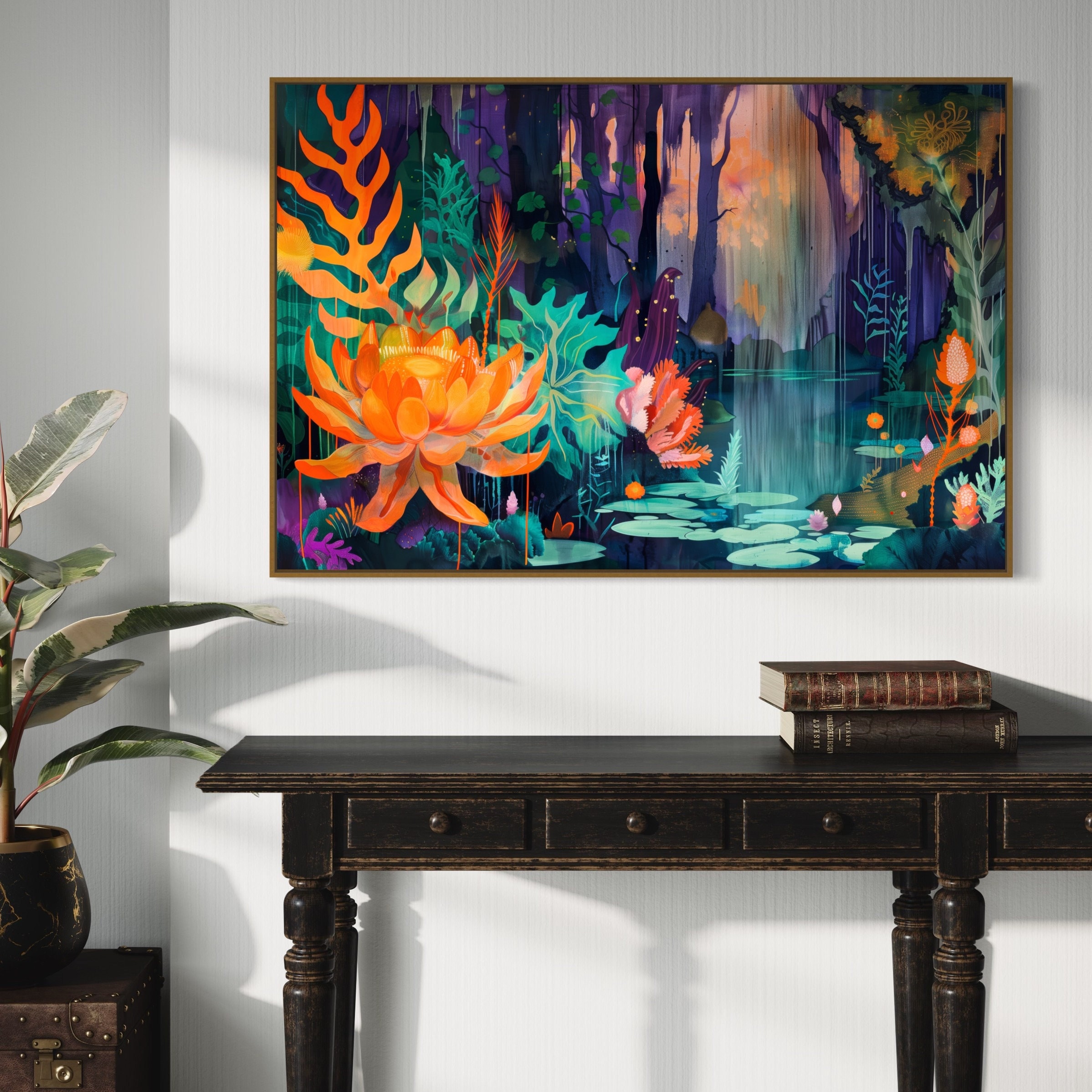 アート・デザイン・音楽 ANVERDI 50 years of magical creations Enchanted Vision: Vibrant Surreal Landscape Art Print, Vivid