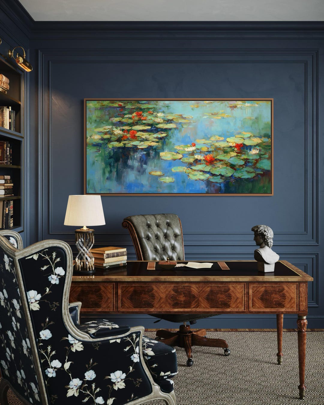 Water Lily Pond Wall Art – Impressionist Floral Print, Monet-inspired ...