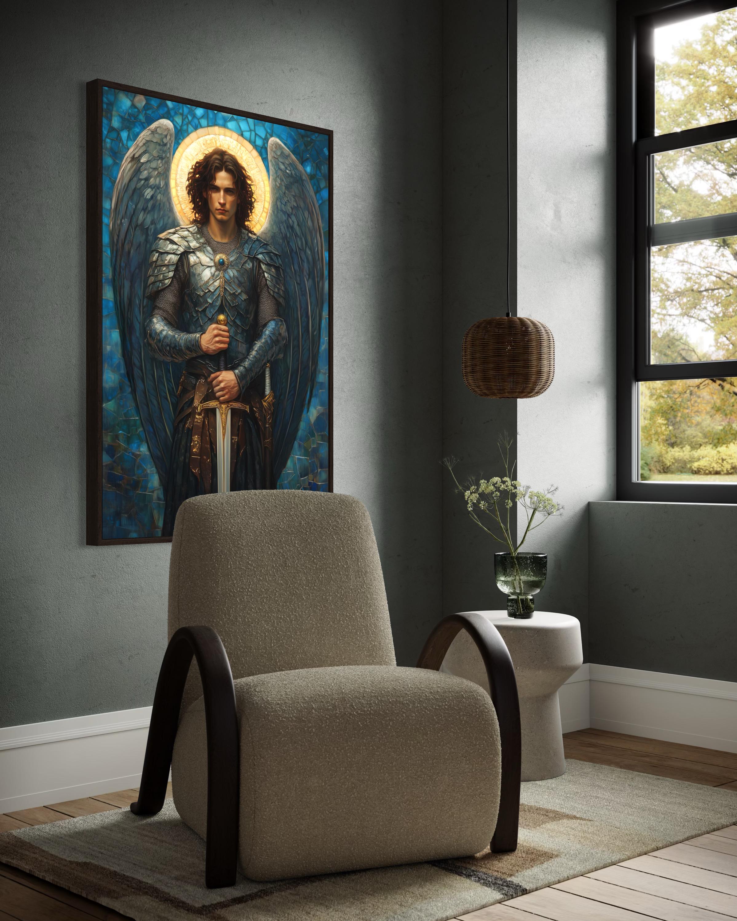 Archangel Michael Art Print – Angel Warrior Wall Art, Spiritual ...