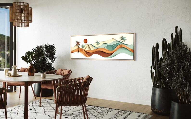 Boho Desert Landscape Print, Modern Tropical Wall Decor - Etsy UK