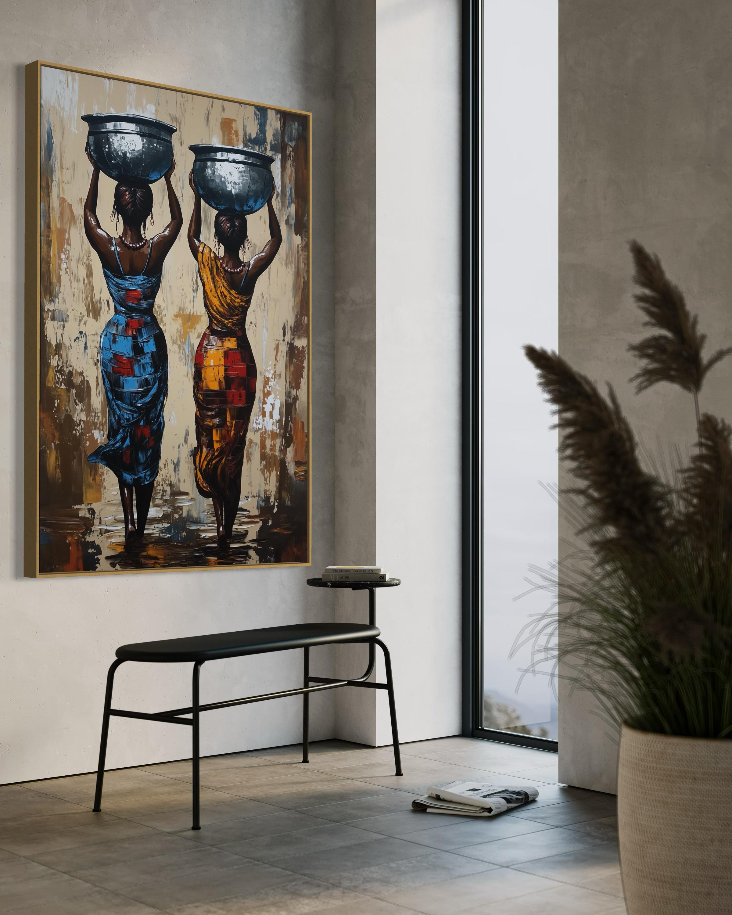 African Women Art PRINT - Vibrant Abstract Canvas, Bold Cultural Home  Decor, Rustic Ethnic Artwork for Living Room or Above Bed Decor - Etsy, image size:2400x3000