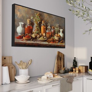 3 panels condiments in the kitchen wall art canvas... Herbs and Spices - Farmhouse Wall Decor, Culinary Art, Kitchen Print ...