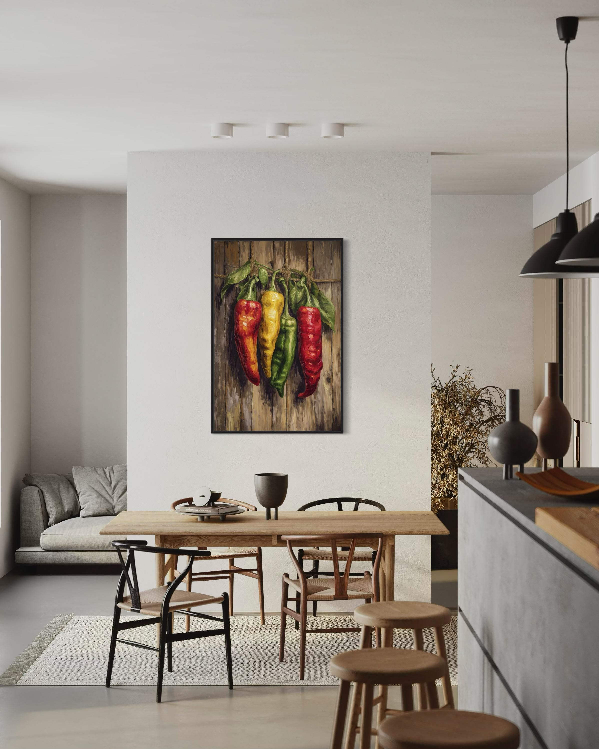 Kitchen Wall Decor, Herbs And Spices, Framed Canvas Print, Dining Room Wall Art, Modern Kitchen Decor, Spices, Large Canvas Art