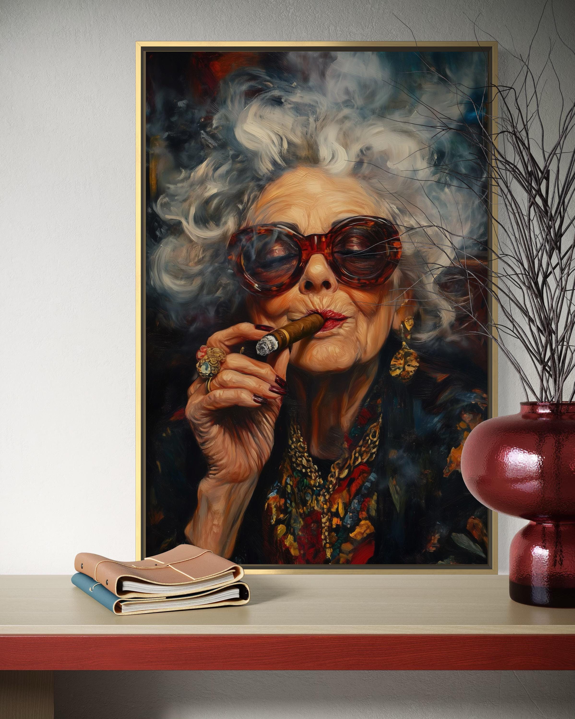 Old Lady Smoking