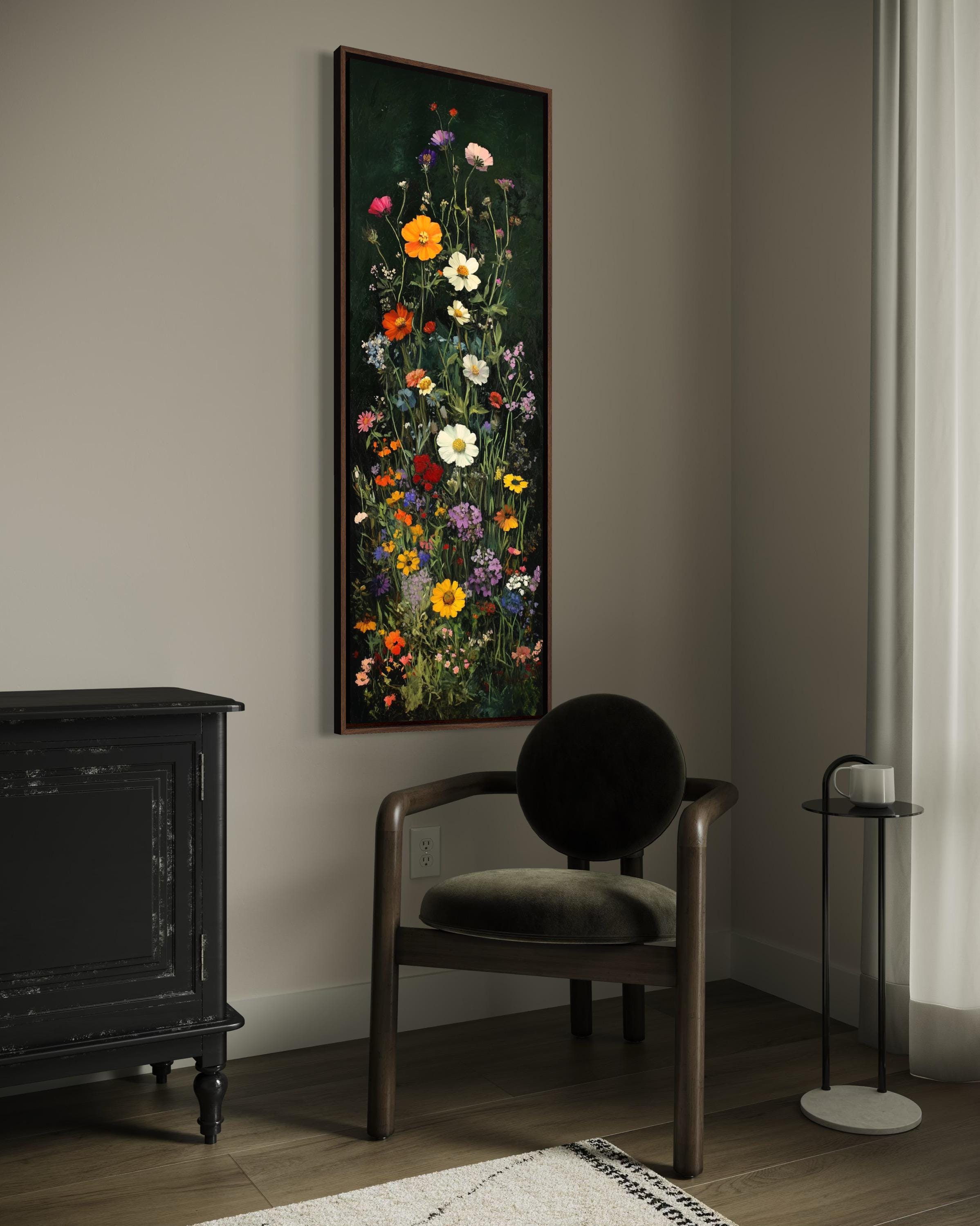 Wildflower Garden Art Print – Colorful Botanical Wall Art, Cottagecore ...