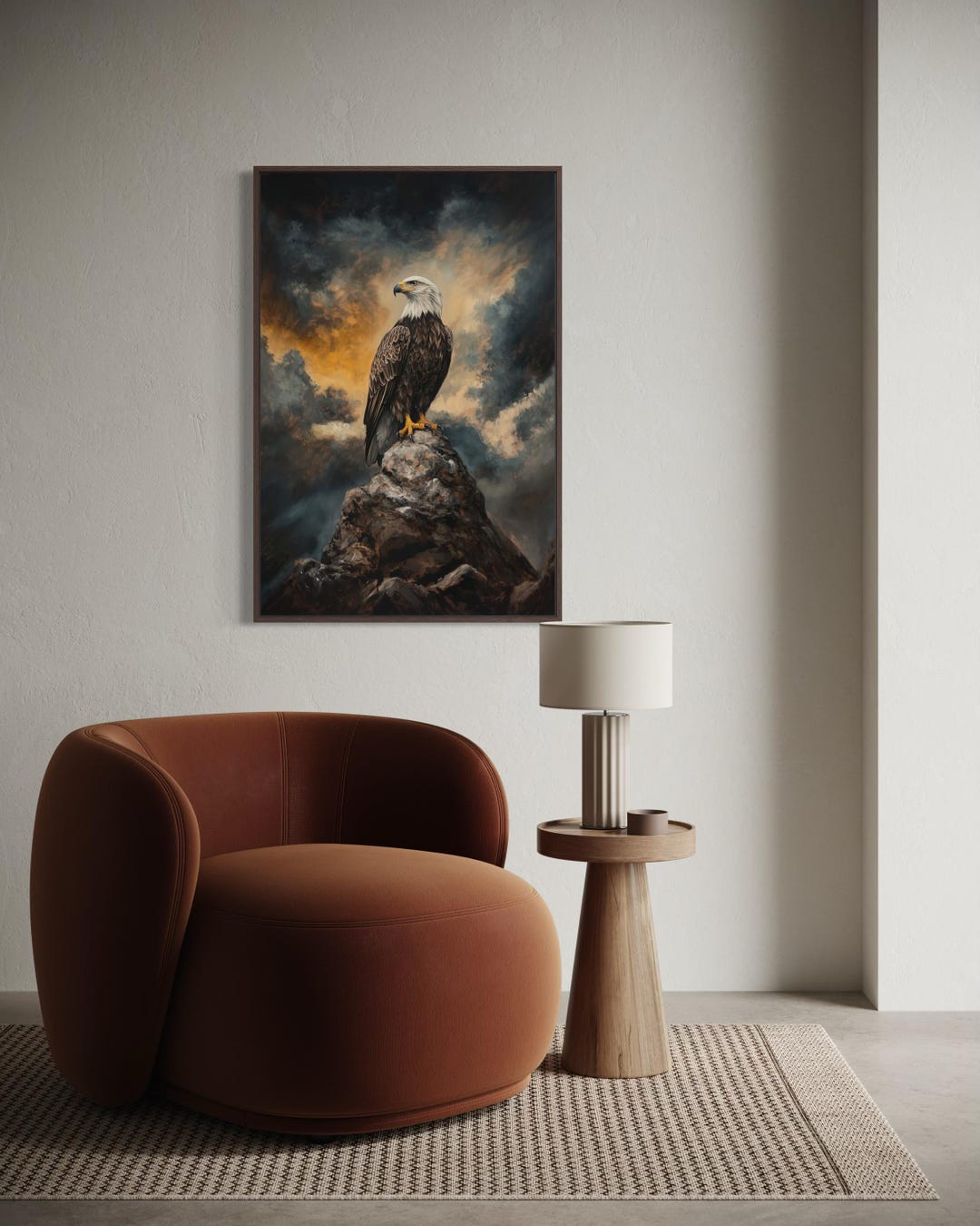 Bald Eagle Wall Art – Powerful Wildlife Painting Print, Symbol of ...