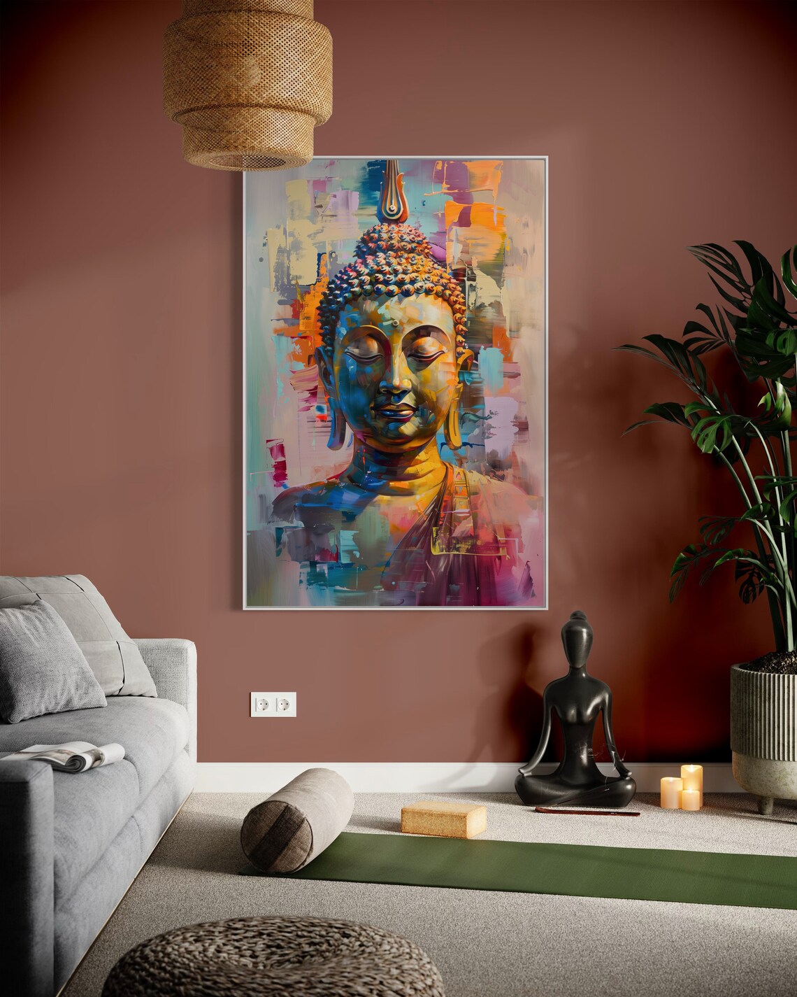 Zen Buddha Bliss: Tranquil Meditation Art Canvas, Serene Buddha Wall ...