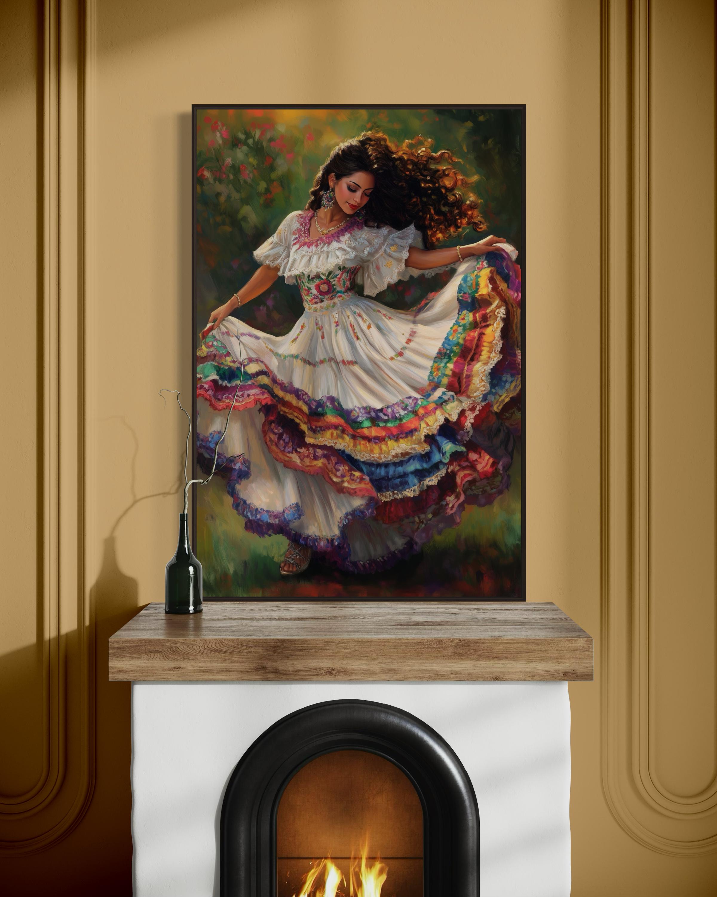 Mexican Folklore Dance Canvas – Vibrant Cultural Print