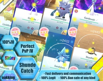 Rivals Week Event - Shundo, shiny, 100% and PvP IV Sandshrew Mankey Poliwag Gligar Ralts Lickitung Stunfisk & more - Pokemon Go