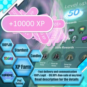 Pokemon Go XP + Stardust - Shiny - Strong Pokemon - Candies - Fast & Safe