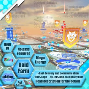 Pokemon go Raid & Catch - Mega Aggron - Shiny -  Mega Energy - XL Candy - Passes included