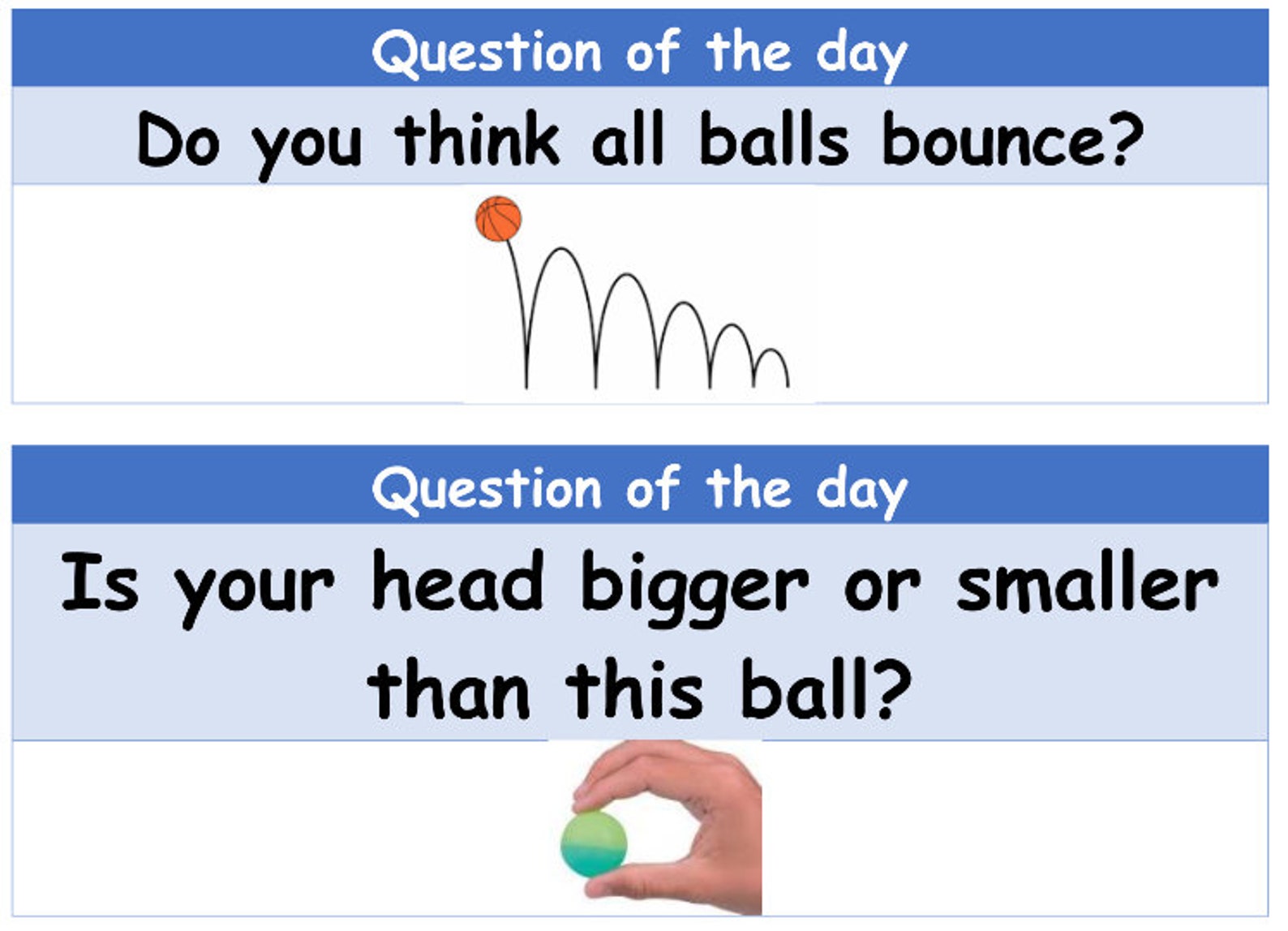 Question of the Day Cards - Balls Study (creative Curriculum Regular ...