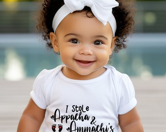 Appacha & Ammachi's Hearts Baby Bodysuit | Personalized Grandparent Gift