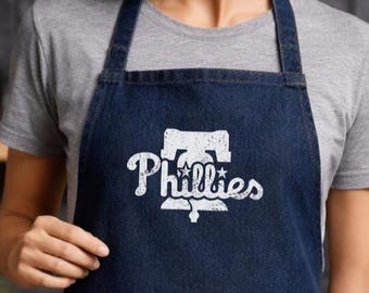 The Philly Cooking Denim Apron | Fan Wear | Grilling, Kitchen Gift | Philadelphias Sport