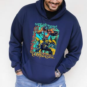 Klassisches Roboter Shirt | 80er Jahre Zeichentrickfilm Comic-Buch | Retro-Style T-Shirt | Vintage grafische Streetwear | Geschenk für Ihn | Hummel Auto | Mega Bots
