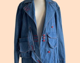 Giacca in denim vintage Christian Lacroix unica degli anni 2000