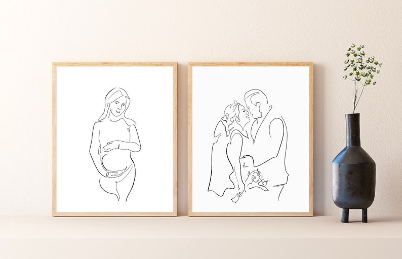 One Line Drawing From Photo, Portrait Commission, Continuous Line ...