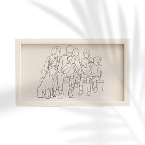 One Line Zeichnung vom Foto, Portrait Auftrag, fortlaufende Zeichnung minimalistische druckbare Wandkunst, benutzerdefinierte Portrait, einzigartiges Geschenk für ...