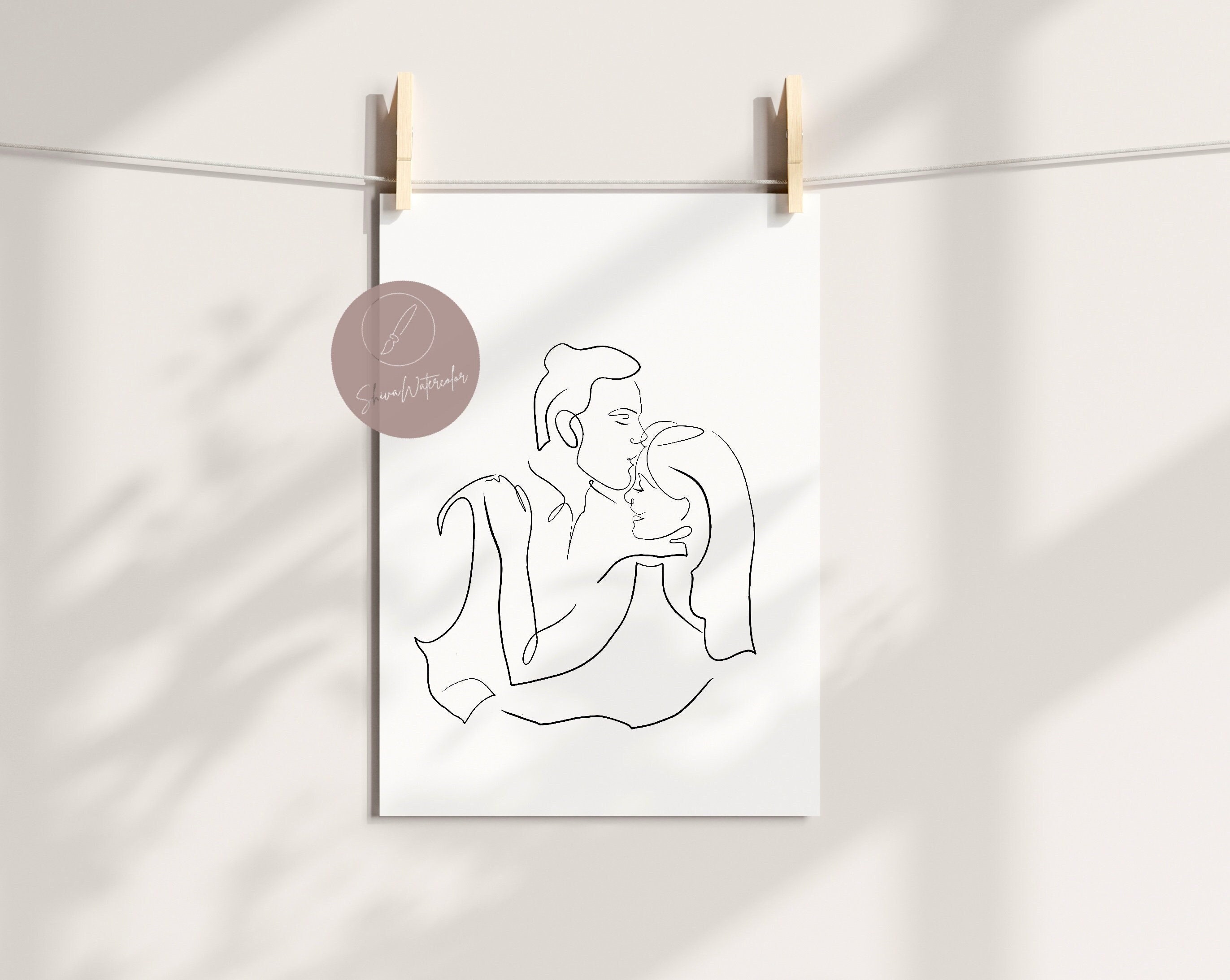 One Line Drawing From Photo, Portrait Commission, Continuous Line ...