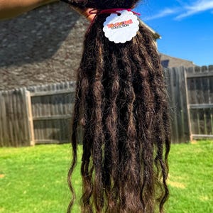 Messy Locs w/ Human OR Synthetic Hair Curls  (12 Locs/Bundle)