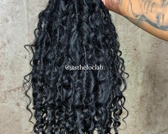 Gypsy Locs w/ Human Blend Hair Curls (60 Locs)