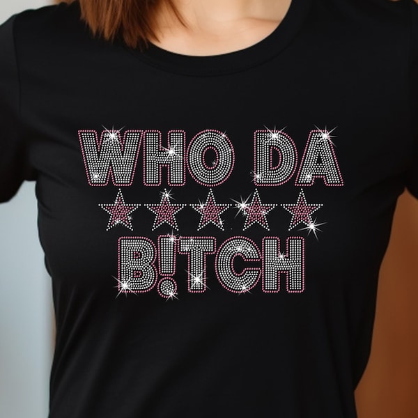 T-shirt 5 étoiles avec strass Who, t-shirt Nicki Minaj Fan, chemise hip hop, chemise de concert Nicki Minaj, c'est sur mes seins, t-shirt Ask Lil Wayne