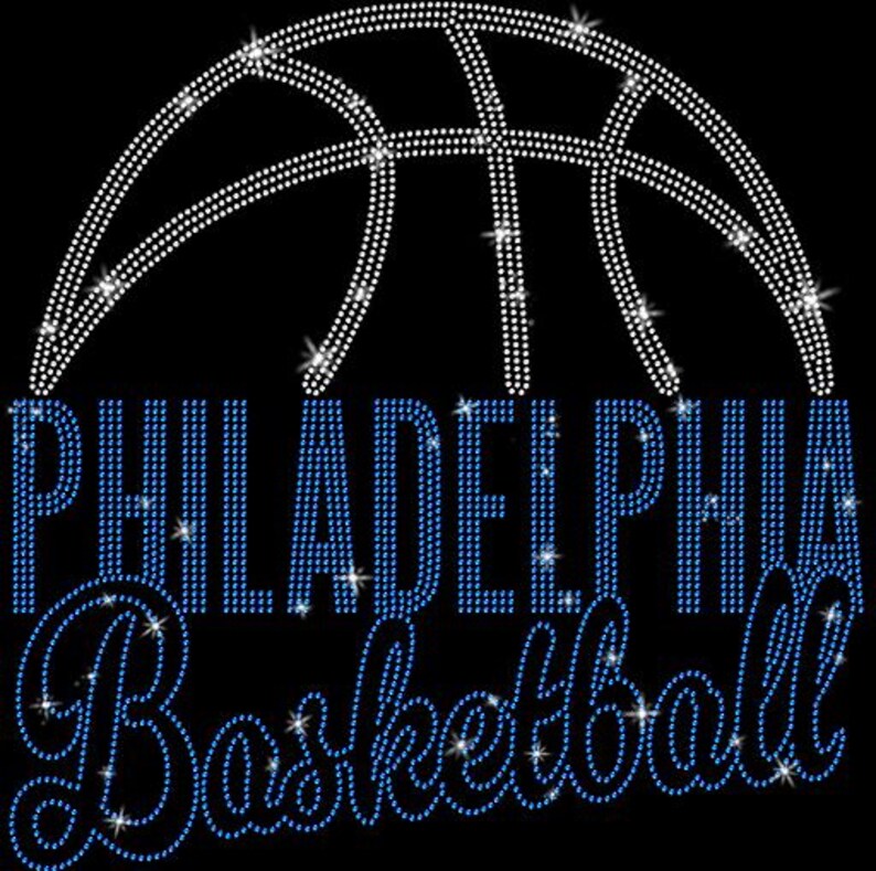 Philadelphia Basketball Game Day Rhinestone Shirt, Motivational Sports