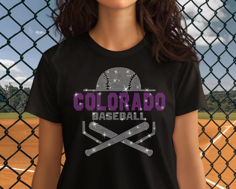 Colorado Baseball Rhinestone Shirt, Retro Style Game Day Shirt, Gift